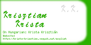 krisztian krista business card